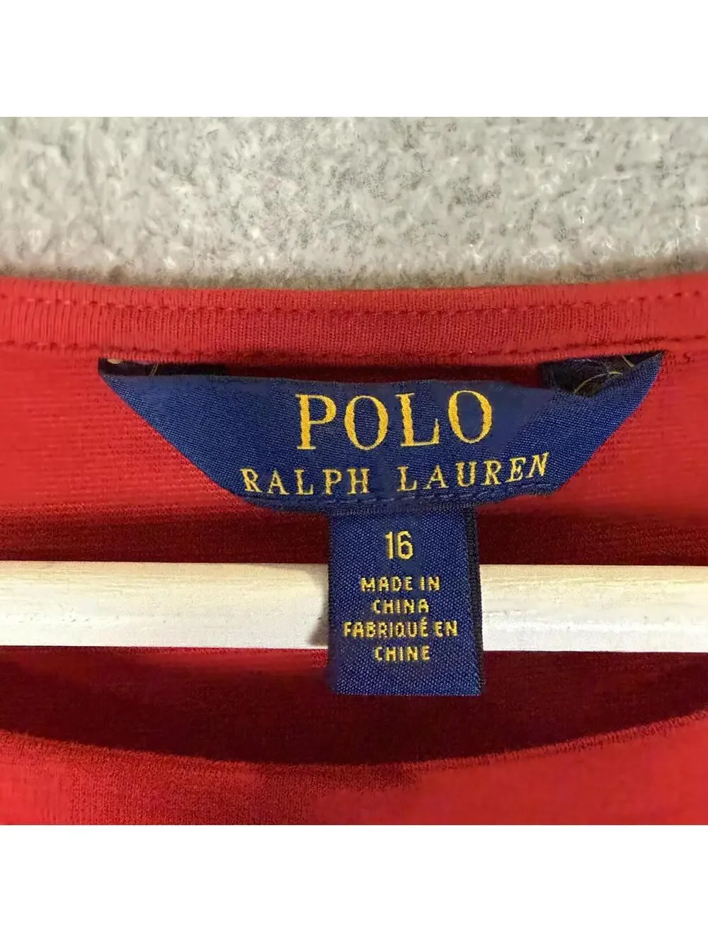 Brand New Polo Ralph Lauren Girls Size 16 Fall II Red Mini Short Sleeve Dress